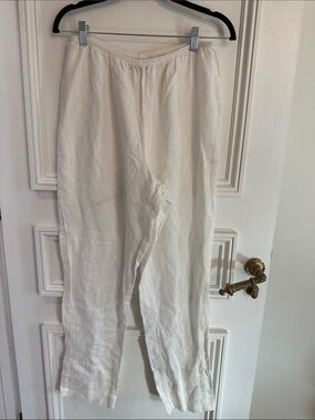 NWOT Flax Lightweight White Linen Pants– size small (184)